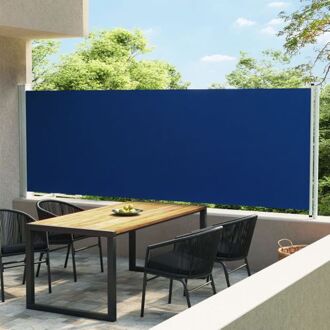 Zijscherm - Polyester - 160x(0-600) cm - Blauw