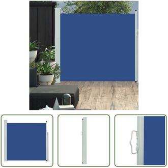 zijscherm - terras - balkon - 170x300cm - UV-bestendig polyester Blauw