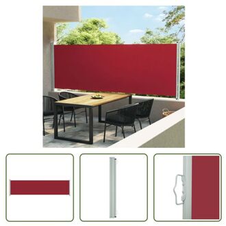 Zijscherm Trendy - UV-bestendig polyester - 160 x (0 - 600) cm - Rood