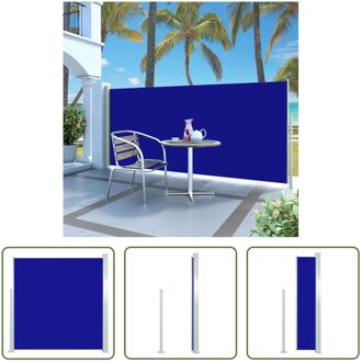 Zijscherm Urban - Terras en balkon - 140 x (0-300) cm - Blauw