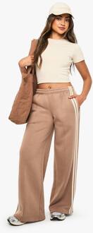 Zijstrook Pintuck Rechte Pijp Jogger, Taupe - L
