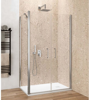 Zijwand Lacus Giglio Evo 70x200 Cm Aluminium Profiel Chroom Wit Chroom