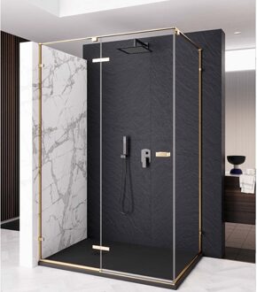 Zijwand Lacus S. Pietro 80x200 cm Aluminium Profiel Goud Lacus