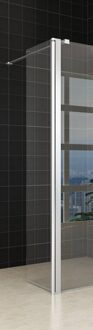 Zijwand Met Scharnierprofiel 30X200 cm 10 mm Glas Met Nano Coating Aqua Splash