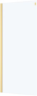 Zijwand Rolling 80 X 200cm - Goud Profiel - 8 Mm Helder Glas