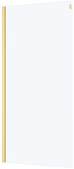 Zijwand Rolling 90 X 200cm - Goud Profiel - 8 Mm Helder Glas