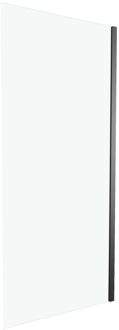 Zijwand Rolling 90 X 200cm - Zwart Profiel - 8 Mm Helder Glas