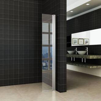 Zijwand Scharnierend 30 cm Met Muurprofiel Nano 10 mm Aqua Splash