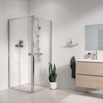 Zijwand Seev 80 X 195cm - Chroom Profiel - 6 Mm Helder Glas