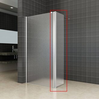 Zijwand Voor Inloopdouche Met Link Of Rechts Scharnierend Profiel 35X200 cm 10 mm Nano Mat Glas - Rechts Scharnierend