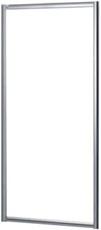 Zijwand Zanzibar 90 X 190cm - Chroom Profiel - 5 Mm Helder Glas