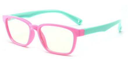 Zilead Kid Anti-Blauw Licht Siliconen Bril Kinderen Soft Frame Goggle Vlakte Bril Kids Brillen Mode Jongen Meisje roze