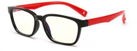 Zilead Kid Anti-Blauw Licht Siliconen Bril Kinderen Soft Frame Goggle Vlakte Bril Kids Brillen Mode Jongen Meisje zwart rood