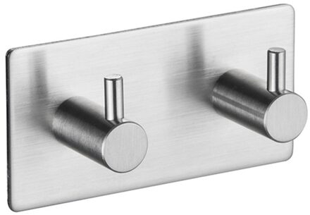 Zilver Gewaad Haak Muur Haak Handdoek Haak Voor Badkamer Rvs Kapstok Roestvrij Dubbele Haken Hanger Voor Keuken Hardware