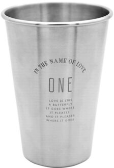 Zilver Glas 304 Roestvrij Staal Mokken Ontbijt Melk Vruchtensap Thee Ijs Bier Koffie Mokken Duurzame Metalen Cup 1PCS