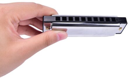 Zilver Kleur Blues Jazz Rock Folk Muziek Muziekinstrument Diatonische Harmonica 10 Holes Toonsoort C 105X30X20Mm