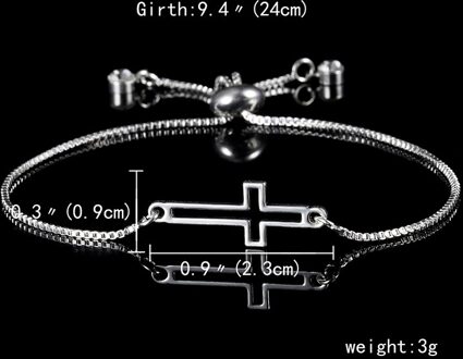 Zilver Kleur Sieraden Cross Chain Armbanden Voor Vrouwen Mode Bruiloft Banket Charm Armbanden & Bangles Valentijnsdag BR18Y0303-1