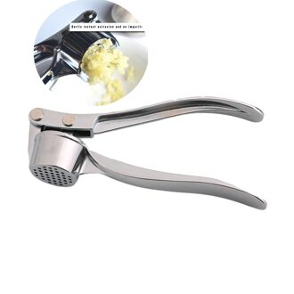 Zilver Knoflookpers En Slicer 2 In 1 Multifunctionele Knoflookpers Knoflook Keuken Koken Tool Garlic Press B