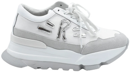 Zilver Witte Bomber Sneakers Rucoline , White , Dames - 39 Eu,40 Eu,38 Eu,37 Eu,36 EU