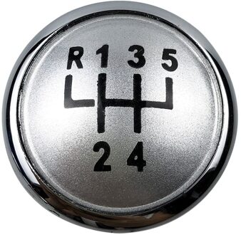 Zilver Zwart Pookknop Lever Shifter Embleem Cap Cover Voor Vw Polo 9N 9N2 Gti 2002 2003 2004 2005 2006 2007 5 Speed zilver
