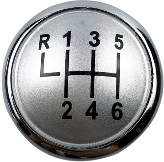 Zilver Zwart Pookknop Lever Shifter Embleem Cap Cover Voor Vw Polo 9N 9N2 Gti 2002 2003 2004 2005 2006 2007 6 Speed zilver