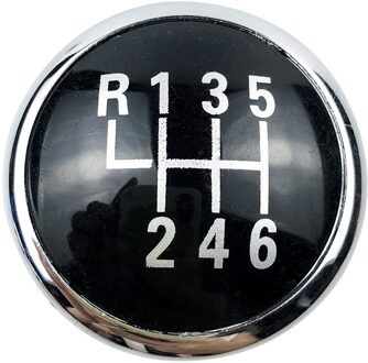 Zilver Zwart Pookknop Lever Shifter Embleem Cap Cover Voor Vw Polo 9N 9N2 Gti 2002 2003 2004 2005 2006 2007 6 Speed zwart