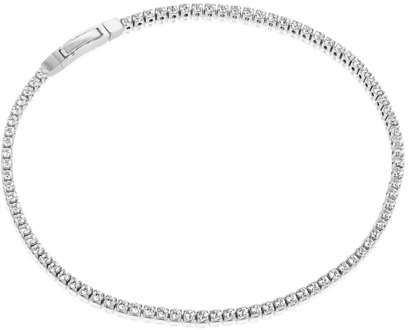 Zilveren Armband met Witte Zirkonia Sif Jakobs Jewellery , Gray , Dames - Xl,L,M,S