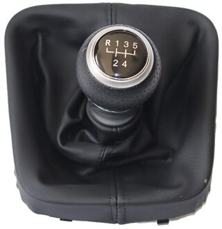 Zilveren Auto Shift Pookknop Hendel Gaitor Boot Cover Voor Vw Golf 5 MK5 2004 Decoratie Accessoires 5 speed reeks