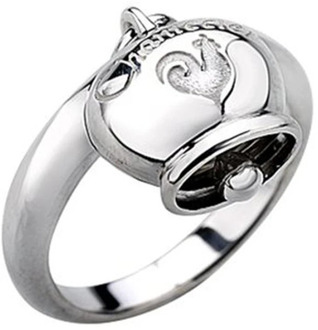 Zilveren Bel Ring - Chantecler Stijl Chantecler , Gray , Dames - 51 Mm,60 Mm,53 Mm,61 Mm,56 Mm,50 Mm,54 Mm,59 MM