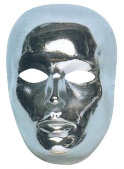 Zilveren carnaval verkleed gezichtsmasker - The mask - volwassenen - kunststof