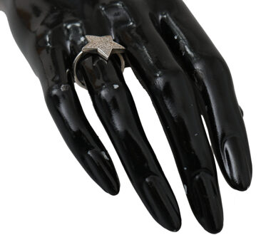 Zilveren Dames Helder CZ Ster 925 Ring - N