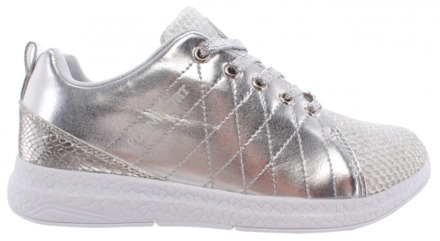 Zilveren Glitter Sneakers Plein Sport , Gray , Dames - 37 Eu,38 Eu,40 Eu,36 EU