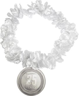 Zilveren Hawaii Krans 25 Jaar Zilverkleurig