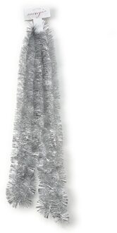 Zilveren kerstslinger 270 cm kerstboom versieringen