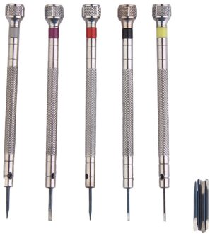 Zilveren Klok Horloge Gereedschap Onderdelen Mini 5 Pcs Tone Set Voor Horloge Reparatie Tool Kit Band Link Pin Remover schroevendraaiers