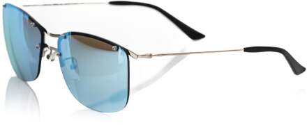 Zilveren Metallic Zonnebril voor Heren - maat