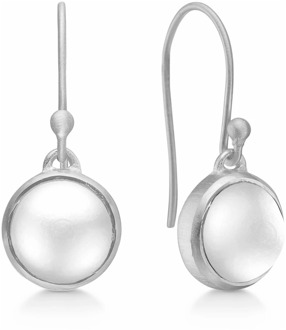 Zilveren Oorbellen met Zoetwaterparels Frk. Lisberg , Gray , Dames - ONE Size