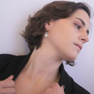 Zilveren ridderoorbellen - zilver en glanzend wit