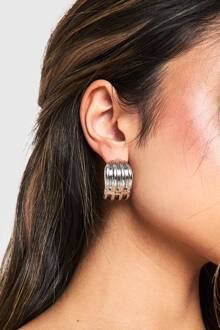 Zilveren Statement Huggies, Multi - ONE SIZE