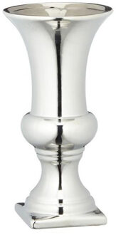 Zilveren vaas/vazen kelkvormig 25 x 13 cm - Vazen Zilverkleurig