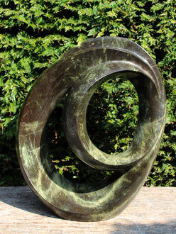 Zimbabwaans beeld Greencircle, 40 cm