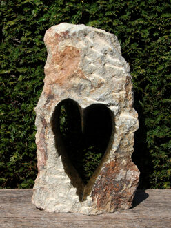 Zimbabwaans tuinbeeld Hart, 51 cm (nr 2)