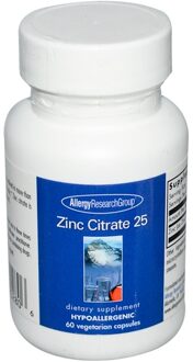 Zinc Citrate 25 60 Veggie Caps - Allergy Research Group