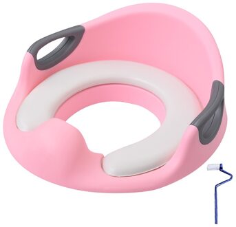 Zindelijkheidstraining Seat Voor Kids Jongens Meisjes Plastic Unisex Toiletbrillen Blauw/Groen Potty Seat Met Kussen Handvat Rugleuning 2-7Years roze
