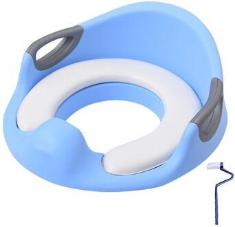 Zindelijkheidstraining Seat Voor Kids Jongens Meisjes Plastic Unisex Toiletbrillen Blauw/Groen Potty Seat Met Kussen Handvat Rugleuning 2-7Years