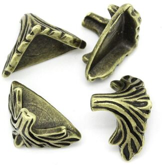 Zink Gebaseerde Legering Doos Hoekbeschermers Boek Scrapbooking Albums 'S Mappen Antieke Bronzen Streep Gesneden 19Mm X 11Mm 30Pcs