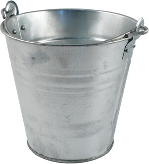 zinken emmer/bloempot/plantenpot - 10 liter - Tuindecoratie - Bloememmer