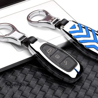 Zinklegering Auto Sleutel Cover Case Voor Ford Fiesta Focus 3 4 Mondeo Ecosport Kuga Focus St Autosleutel Smart remote Key Case Fob Sleutelhanger 5