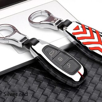 Zinklegering Auto Sleutel Cover Case Voor Ford Fiesta Focus 3 4 Mondeo Ecosport Kuga Focus St Autosleutel Smart remote Key Case Fob Sleutelhanger