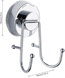 Zinklegering Dubbele Muur Haak Sterke Vacuüm Verwijderbare Zuignap Swivel Keuken Hanger Handdoek Badkamer Douche Accessoires